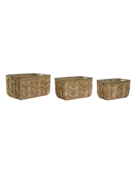 Set de basket Home ESPRIT Naturel Herbier marin Fibre naturelle Boho (3 Pièces)