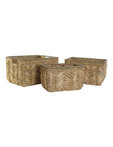 Set de basket Home ESPRIT Naturel Herbier marin Fibre naturelle Boho (3 Pièces)