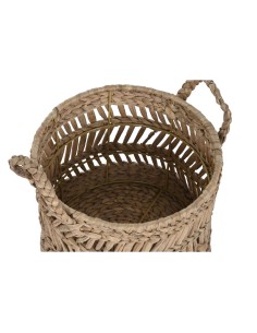 Set de basket Home ESPRIT Naturel Métal Fibre naturelle (3 Pièces) 2