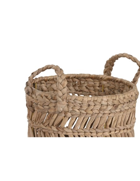 Set de basket Home ESPRIT Naturel Métal Fibre naturelle (3 Pièces)