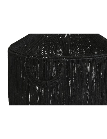 Set de basket Home ESPRIT Noir Jute Métal (2 Pièces)