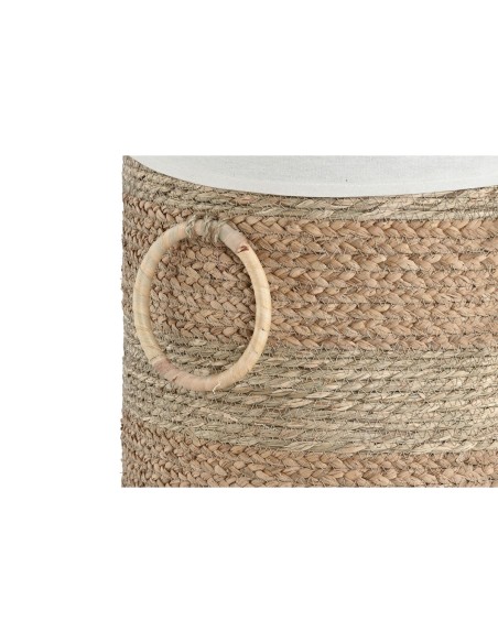 Set de basket Home ESPRIT Crème Naturel Herbier marin Tropical (2 Pièces)