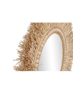 Miroir mural Home ESPRIT Naturel Tropical 80 x 4 x 80 cm 2
