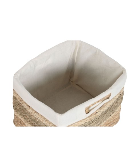 Set de basket Home ESPRIT Naturel Herbier marin Tropical (3 Pièces)