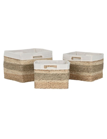 Set de basket Home ESPRIT Naturel Herbier marin Tropical (3 Pièces)