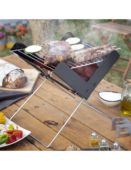 Mini-barbecue Pliable Portable pour Charbon Foldecue InnovaGoods