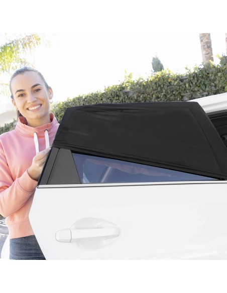 Parasol de Voiture en Maille UVlock InnovaGoods Pack de 2 unités