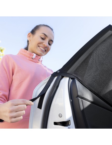 Parasol de Voiture en Maille UVlock InnovaGoods Pack de 2 unités