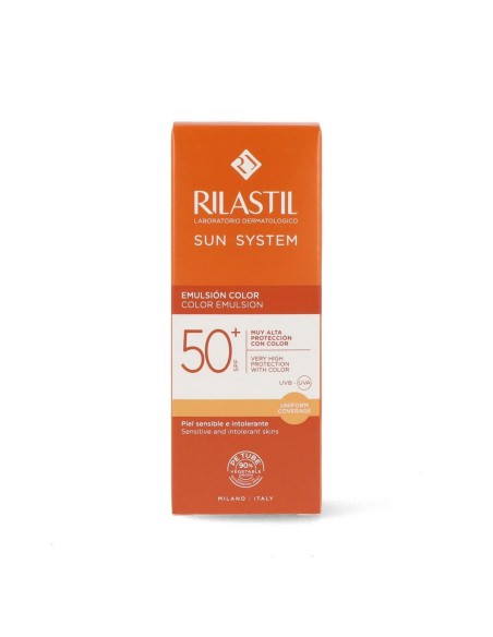 Crème Solaire Avec Couleur Rilastil Sun System Spf 50+ (50 ml)