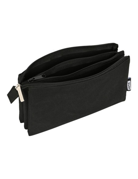 Trousse d'écolier Safta Noir (22 x 12 x 3 cm)