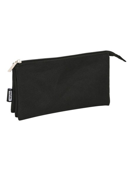 Trousse d'écolier Safta Noir (22 x 12 x 3 cm)