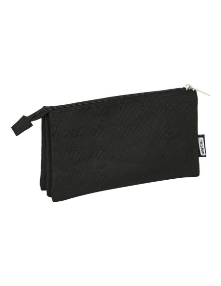 Trousse d'écolier Safta Noir (22 x 12 x 3 cm)