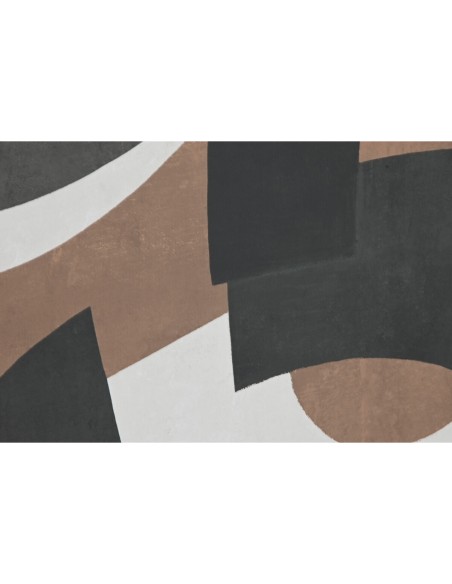Cadre Home ESPRIT Marron Noir Vert Abstrait Urbaine 80 x 4 x 80 cm (2 Unités)