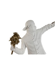 Figurine Décorative Home ESPRIT Blanc Doré 41 x 24 x 66 cm 2
