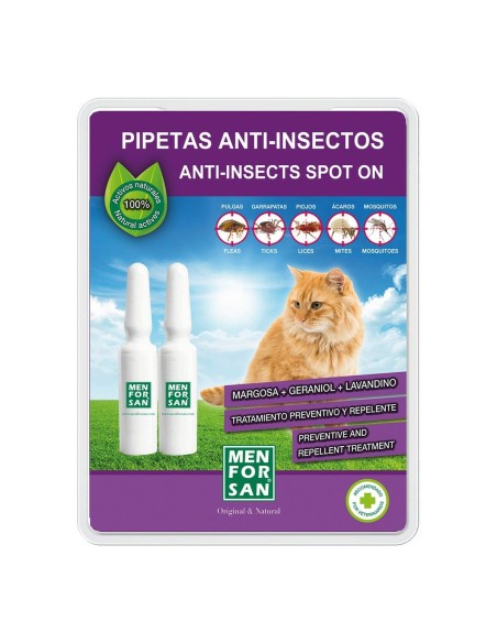 Répulsif d'insectes Menforsan herbal Chat Pipettes 2 Unités