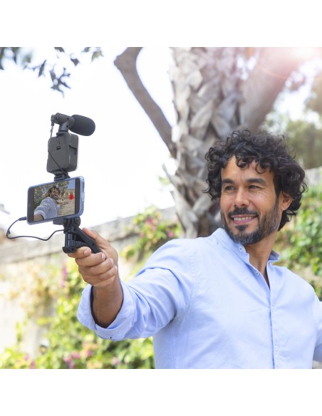Kit Vlogging avec Lumière, Micro y Télécommande Plodni InnovaGoods 6 Pièces