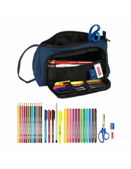 Trousse Scolaire avec Accessoires BlackFit8 Urban Noir Blue marine (32 Pièces)