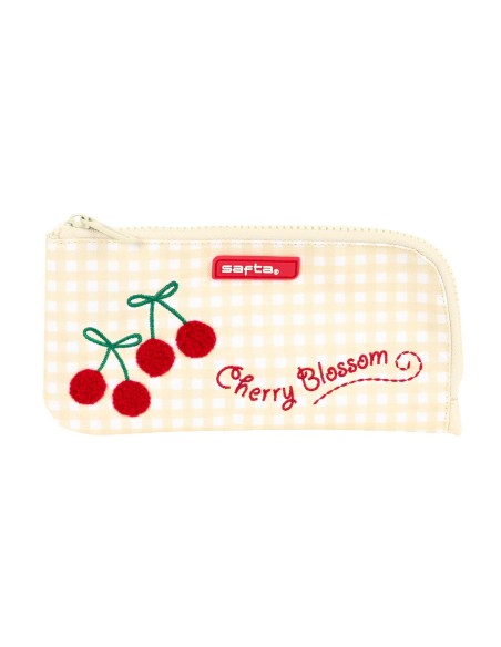 Trousse d'écolier Safta Cherry Beige (23 x 11 x 1 cm)