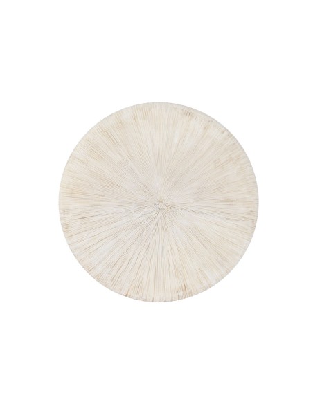 Décoration murale Home ESPRIT Blanc Indien Finition vieillie 120 x 5 x 120 cm