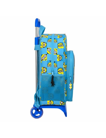 Cartable à roulettes Minions Minionstatic Bleu (33 x 42 x 14 cm)