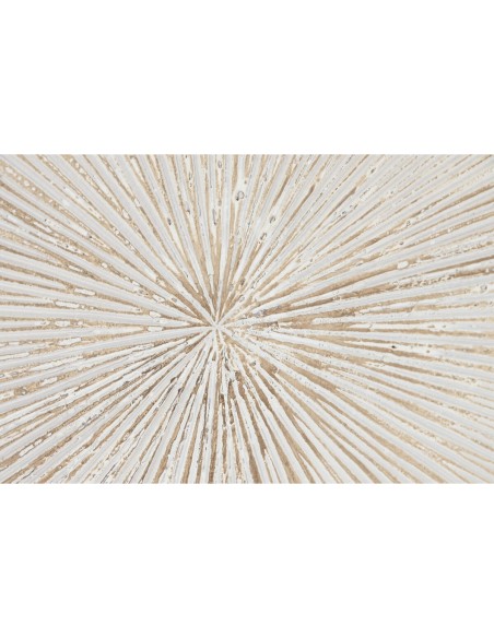 Décoration murale Home ESPRIT Blanc Indien Finition vieillie 120 x 5 x 120 cm