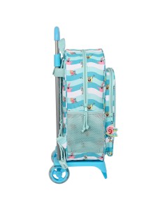 Cartable à roulettes Spongebob Stay positive Bleu Blanc (33 x 42 x 14 cm) 2