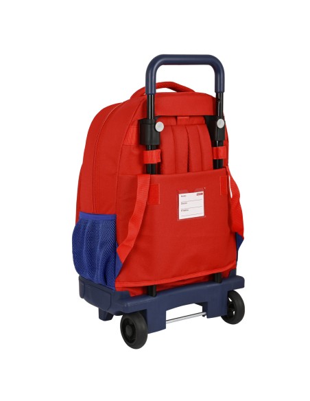 Cartable à roulettes Atlético Madrid Rouge Blue marine (33 x 45 x 22 cm)