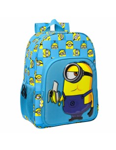 Cartable Minions Minionstatic Bleu 33 x 42 x 14 cm