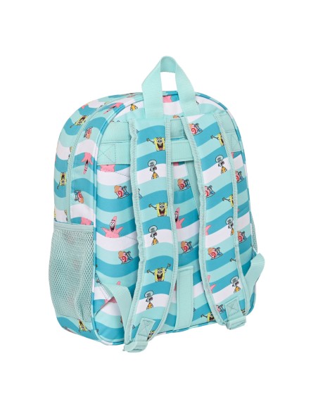 Cartable Spongebob Stay positive Bleu Blanc 32 x 38 x 12 cm