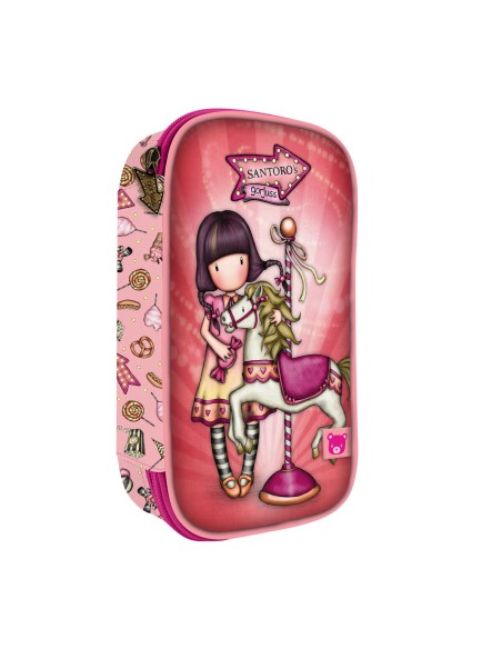 Pochette crayons Gorjuss Carousel Saumon (45 Pièces)