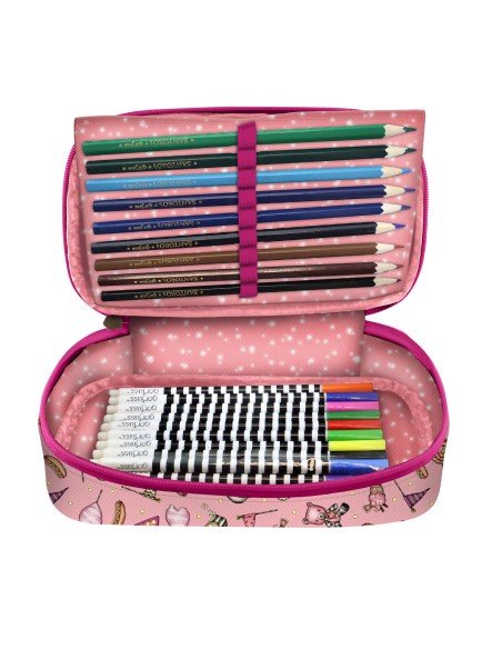 Pochette crayons Gorjuss Carousel Saumon (45 Pièces)