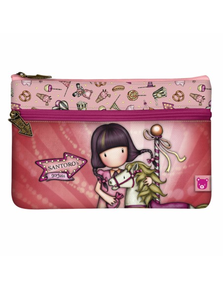 Trousse d'écolier Gorjuss Carousel Saumon (23.4 x 15.5 x 1.5 cm)