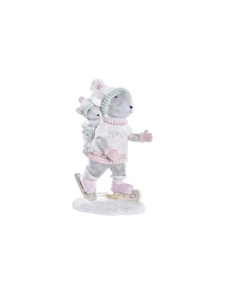 Décorations de Noël DKD Home Decor Souris Résine (7 x 5 x 11 cm)