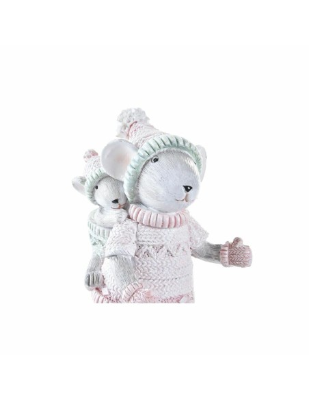 Décorations de Noël DKD Home Decor Souris Résine (7 x 5 x 11 cm)