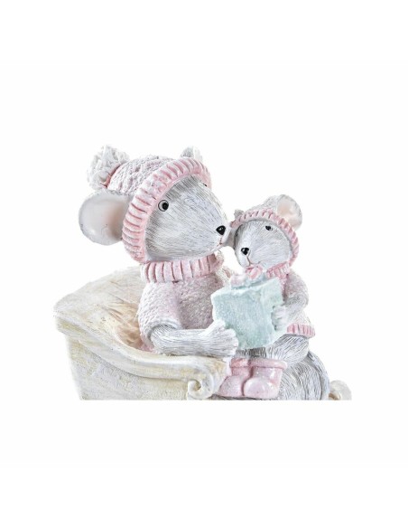 Décorations de Noël DKD Home Decor Souris Résine (8 x 5,5 x 10 cm)