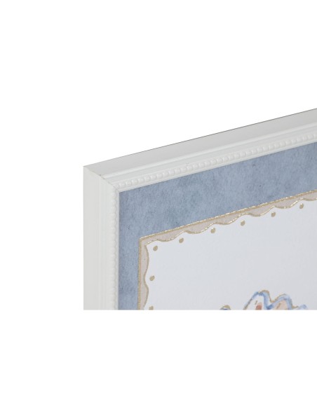 Cadre Home ESPRIT Bleu Crème 30 x 3 x 40 cm (3 Unités)