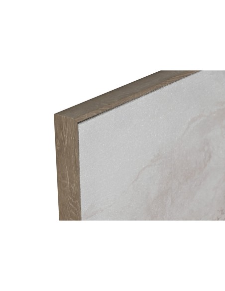 Cadre Home ESPRIT Blanc Beige Paillettes méditerranéen 60 x 3 x 90 cm (2 Unités)