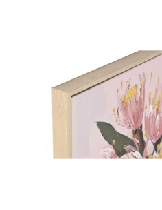 Cadre Home ESPRIT Jaune Vert Rose Shabby Chic Vase 83 x 4,5 x 83 cm (2 Unités) 2