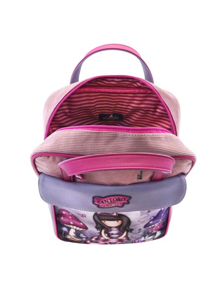 Sac à dos Gorjuss Cheshire cat Rose Violet (27 x 10 x 37 cm)
