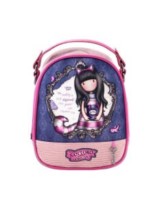 Sac à dos Gorjuss Cheshire cat Rose Mini Violet (18,8 x 22 x 10,2 cm)