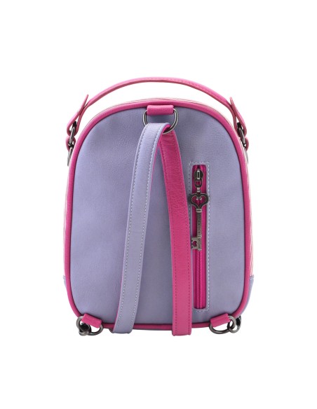 Sac à dos Gorjuss Cheshire cat Rose Mini Violet (18,8 x 22 x 10,2 cm)