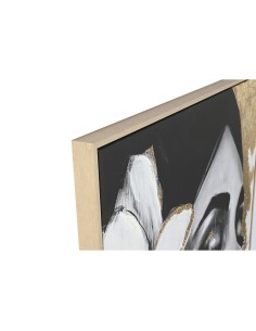 Cadre Home ESPRIT Blanc Noir Gris Doré Femme (2 Unités) 2