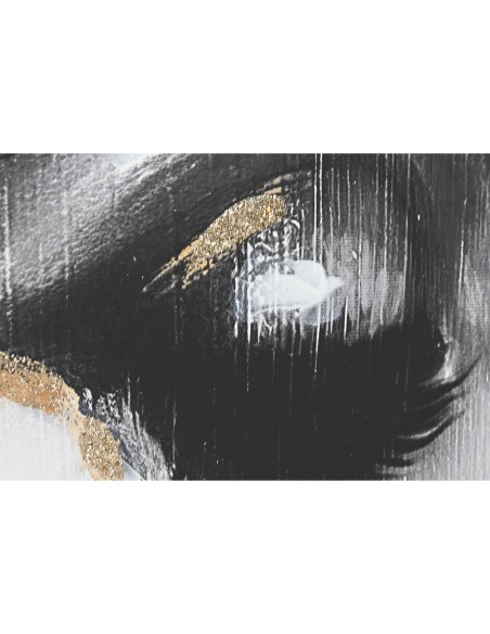 Cadre Home ESPRIT Blanc Noir Gris Doré Femme (2 Unités)