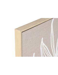 Cadre Home ESPRIT Blanc Naturel Feuille d'une plante Scandinave 83 x 4,5 x 83 cm (2 Unités) 2