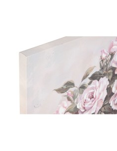 Cadre Home ESPRIT Blanc Rose Roses Romantique 60 x 3 x 60 cm (4 Unités) 2