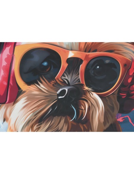 Cadre Home ESPRIT Moderne Chien 50 x 3,5 x 50 cm (2 Unités)