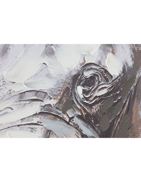 Cadre Home ESPRIT Blanc Marron Gris Eléphant Colonial 80 x 3,5 x 80 cm (2 Unités)