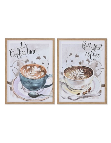 Cadre Home ESPRIT Marron Gris Vintage 30 x 1,8 x 40 cm (2 Unités)