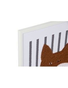 Cadre Home ESPRIT Blanc Gris Enfant animaux 40 x 1,8 x 50 cm (4 Unités) 2