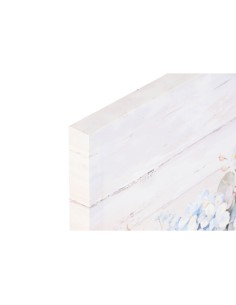 Cadre Home ESPRIT Bleu Gris Shabby Chic Hortensia 60 x 3 x 60 cm (2 Unités) 2